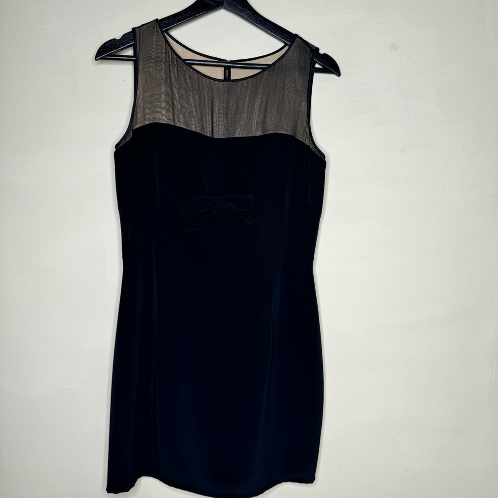 Black Tie Oleg Cassini Black Cocktail Knee Length Dress